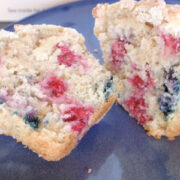Blueberry Raspberry Streusel Muffins