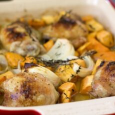Maple Roasted Chicken & Sweet Potatoes