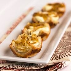 Cheesy Caramelized Onion Pastry Bites