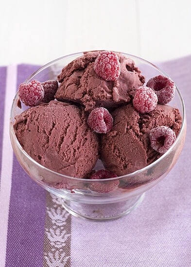 Easy Chocolate Raspberry Ice Cream Recipe