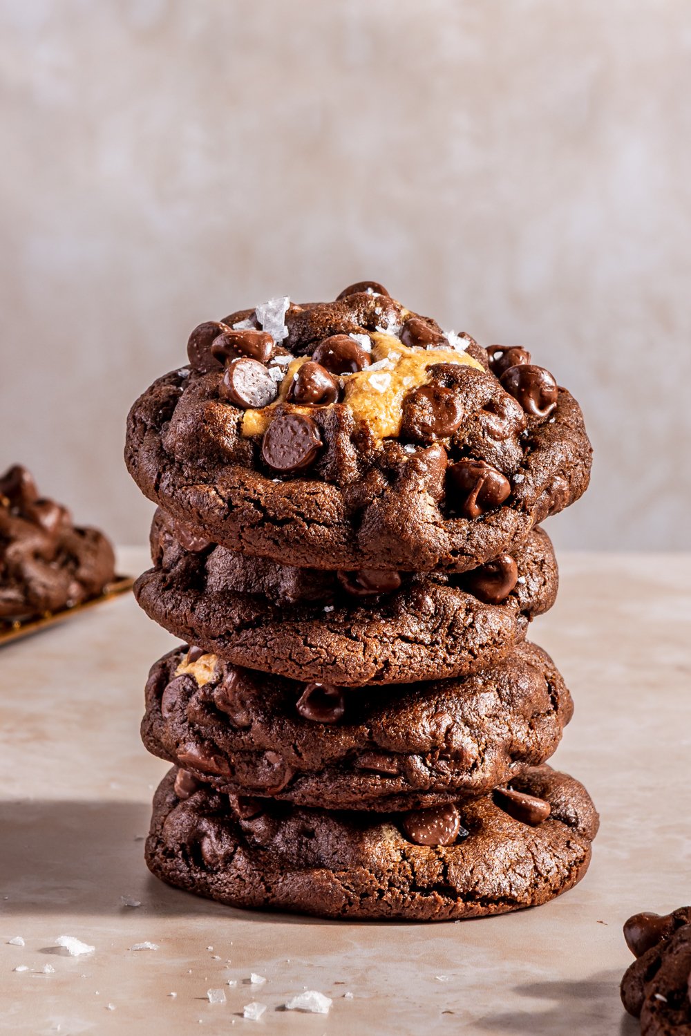 stack of cookies to show thickness