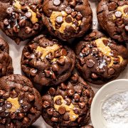 Peanut Butter Stuffed Chocolate Cookies