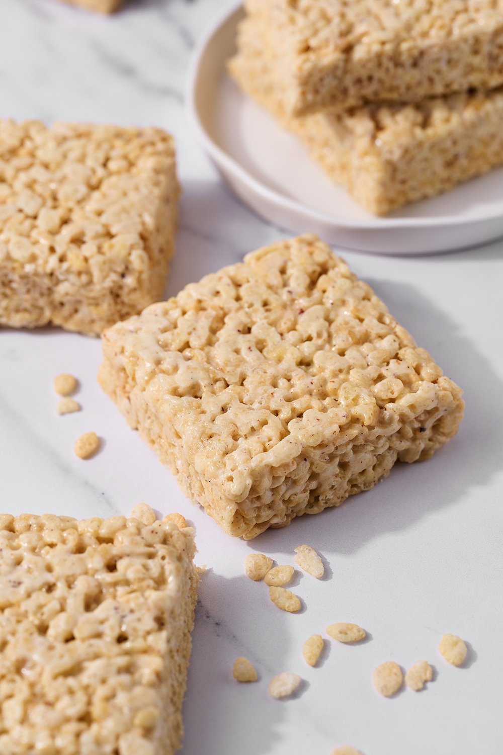 Brown Butter Dulce de Leche Rice Krispie Treats - Oh Sweet Basil