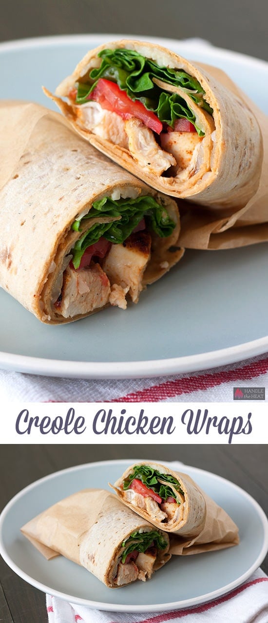 Creole Chicken Wraps - flavorful portable lunch!