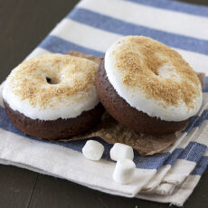 Baked S'mores Doughnuts from handletheheat.com