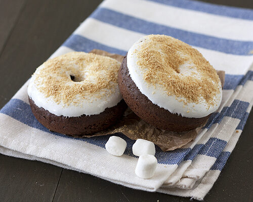 Baked S'mores Doughnuts from handletheheat.com