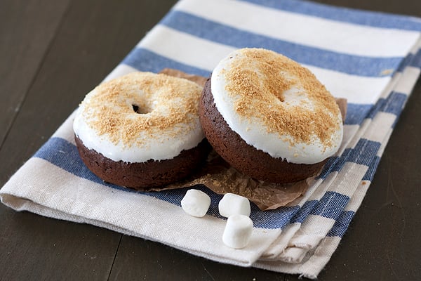 Baked S'mores Doughnuts from handletheheat.com