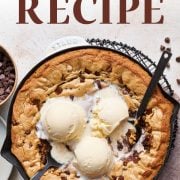 Chocolate Chip Pizookie Made Straight in the Pan – Rookie With A Cookie