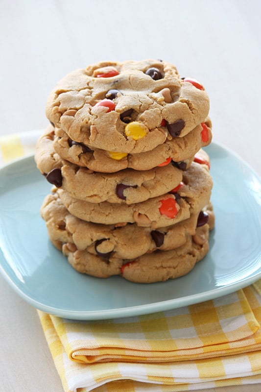 Giant Reeses Choc Chip Cookies