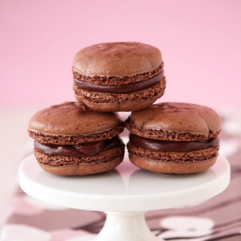 Chocolate French macarons