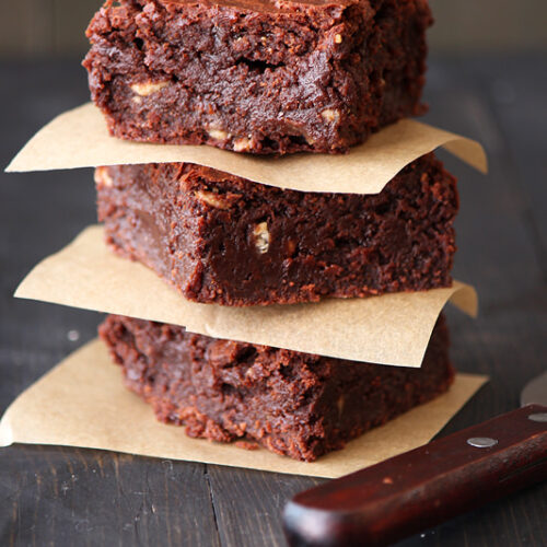 Thick & Fudgy Toffee Brownies by Handle the Heat