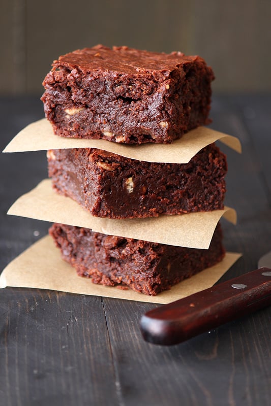 Thick & Fudgy Toffee Brownies by Handle the Heat