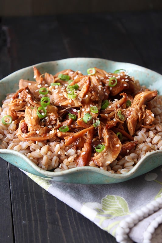 Slow Cooker Honey Sesame Chicken from Handle the Heat