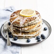 These tasty Lemon Poppy Seed Pancakes are soft and fluffy with bites of poppy seeds throughout. They will soon become your family's favorite breakfast!