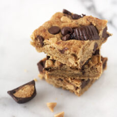 Triple Peanut Butter Blondies from HandletheHeat.com