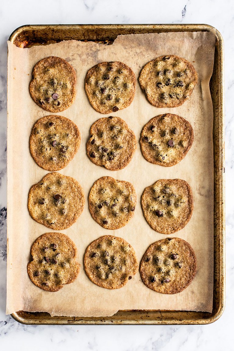 Thin and Crispy Chocolate Chip Cookies