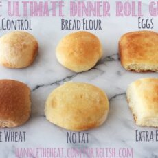 The Ultimate Dinner Roll Guide shows how different ingredients make soft, crusty, fluffy, or hard rolls!