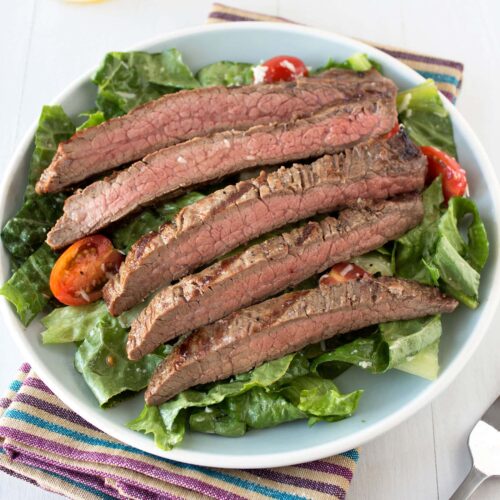This Easy Grilled Steak Salad recipe is super fresh, flavorful, and simple and bound to become a new favorite!