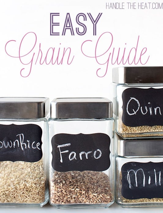 Easy Grain Guide with everything you need to know to get healthy with grains and how to prepare them!