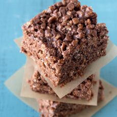 Nutella Peanut Butter Rice Crispy Treats