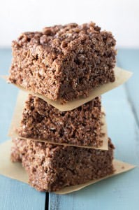 Nutella Peanut Butter Rice Crispy Treats