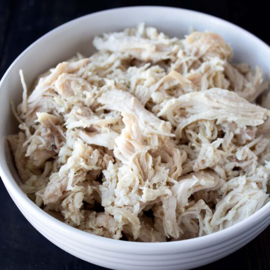 Simple slow cooker shredded chicken breasts