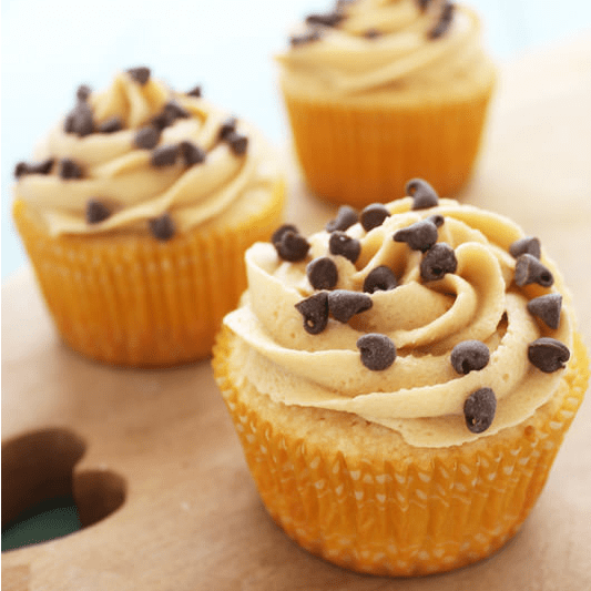 Chocolate Chip Cookie Dough Cupcakes - Handle the Heat