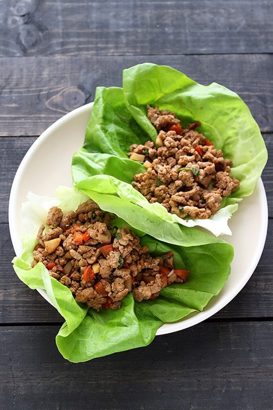 Turkey Lettuce Wraps - fresh, light, and takes less than 30 minutes to make!