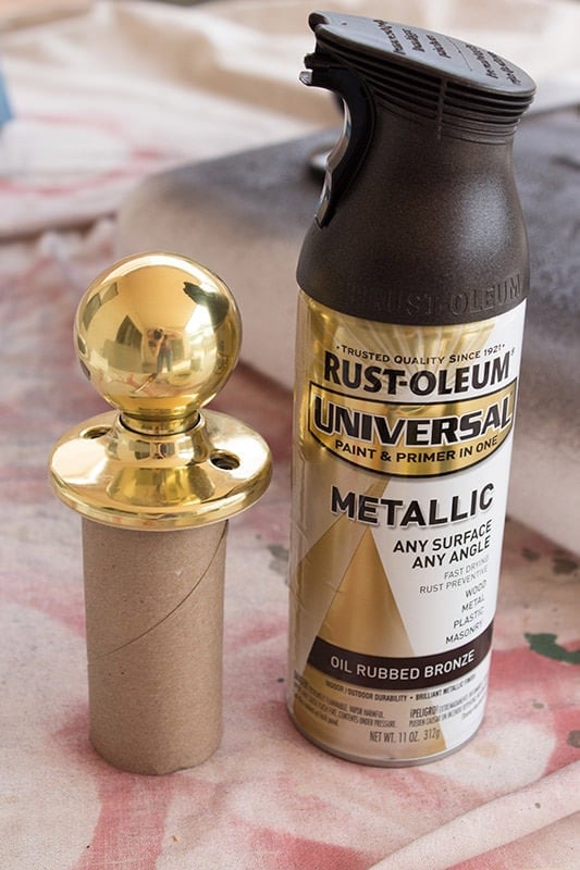 DIY Spray Paint Door Knob Makeover Handle the Heat