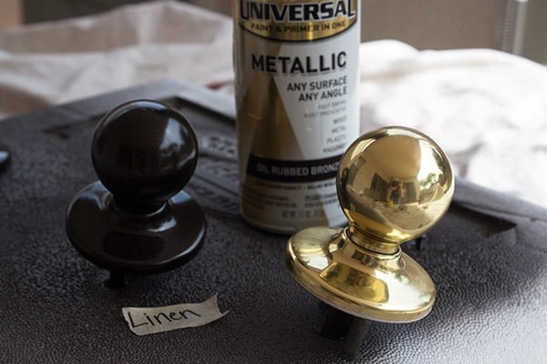 Diy Spray Paint Door Knob Makeover Handle The Heat