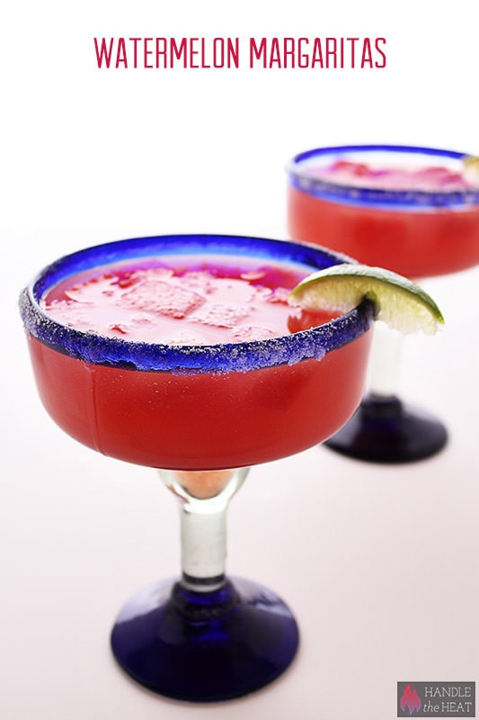 Watermelon Margaritas - perfect for Cinco de Mayo or all summer long!