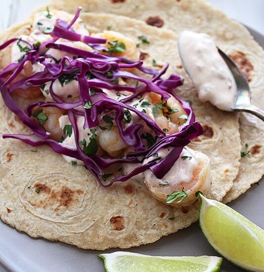 Healthy Shrimp Tacos - quick and easy!