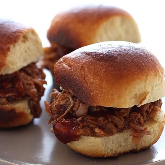 Slow Cooker Beer Pulled Pork - perfect for BBQ sandwiches!