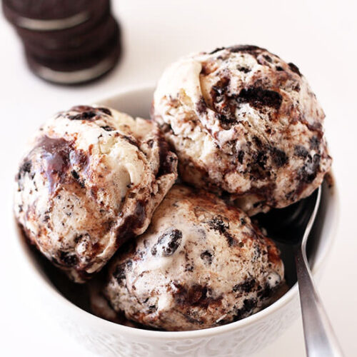 Cookies and Cream Fudge Swirl Ice Cream