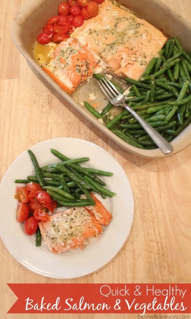 Quick & Healthy One Pan Baked Salmon & Veggies