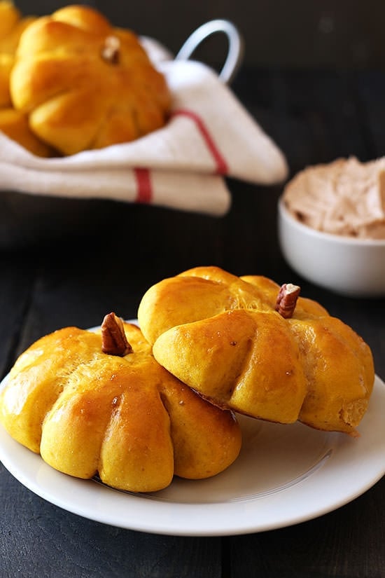 Pumpkin Bread Rolls with Cinnamon Butter - everyone wanted this recipe!