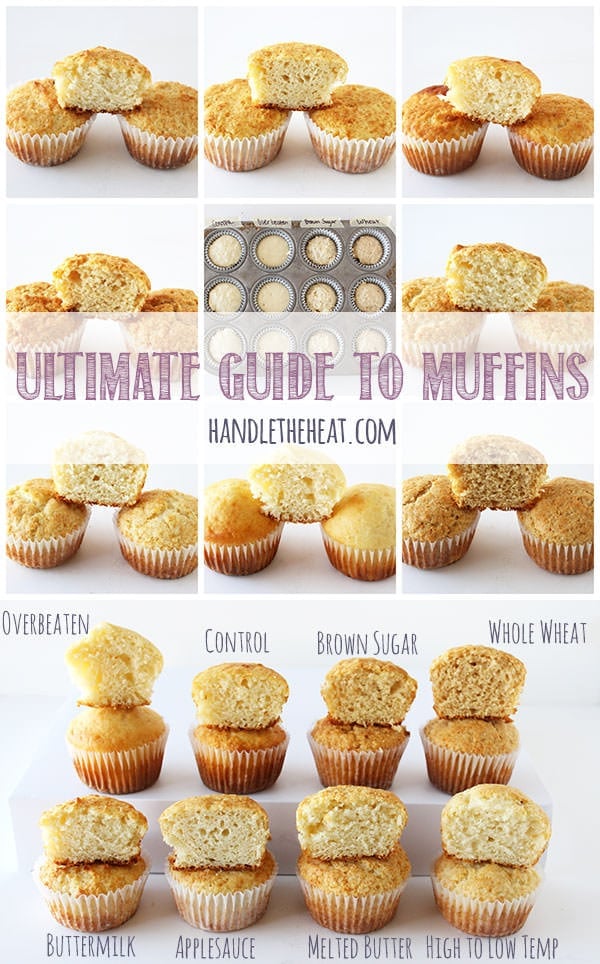 Ultimate Guide to Muffins - what makes muffins soft, tender, tough, crumbly, or tall! Click to find out!