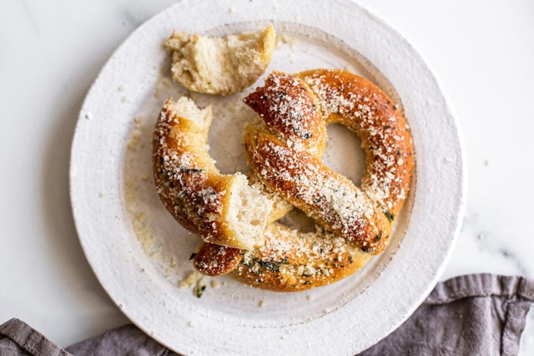 Garlic Parmesan Pretzels Soft & Chewy Handle The Heat