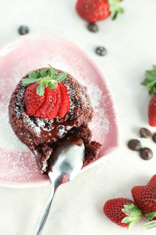Can you say YUM?! red velvet molten lava cakes!