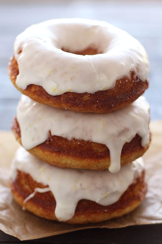 Baked Donuts with Lemon Glaze - so much easier and healthier than fried!