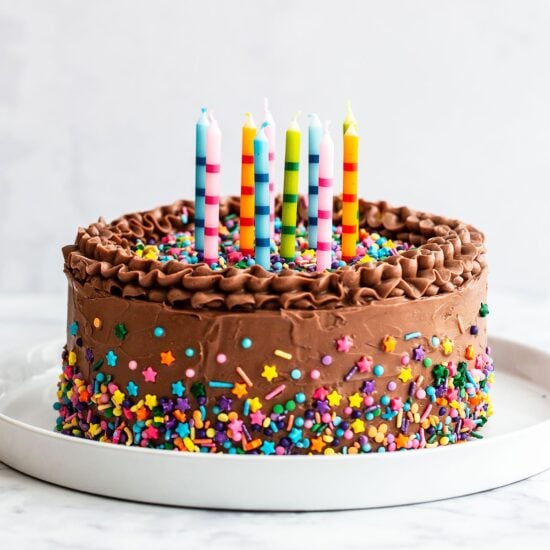 Sweet yummy cake with red viburnum on. Concept of sweets for birthday party  and dessert Stock Photo - Alamy