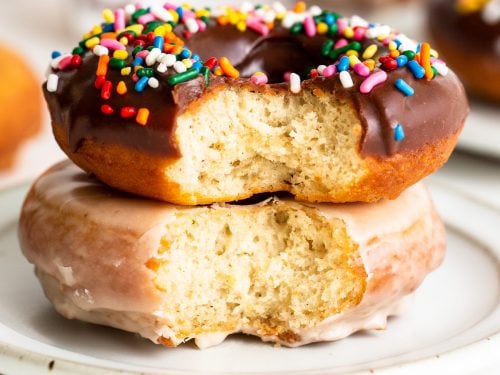 Baked Birthday Cake Doughnuts - Recipe Girl
