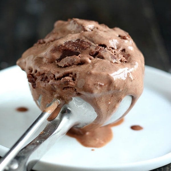 Frozen heaven!! Chocolate Brownie Peanut Butter Swirl Ice Cream