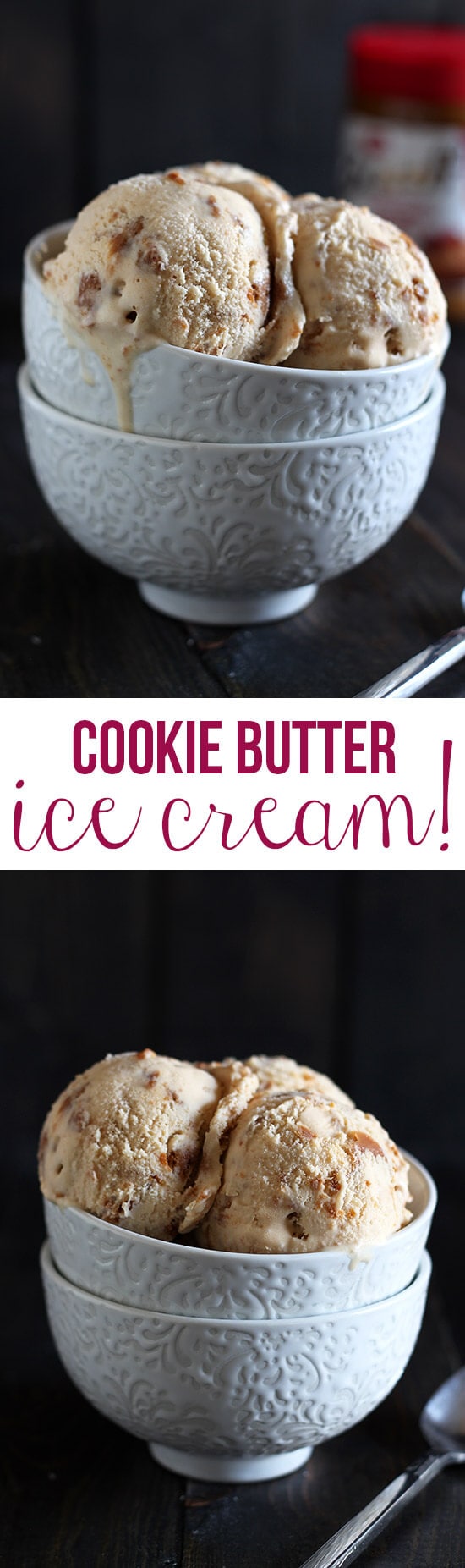 OBSESSED with this cookie butter ice cream! Super easy no-cook recipe he said was his FAVORITE ice cream flavor!
