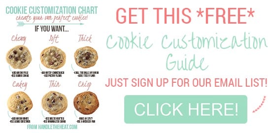 Get this free cookie customization guide - complete with a base recipe for you to customize!