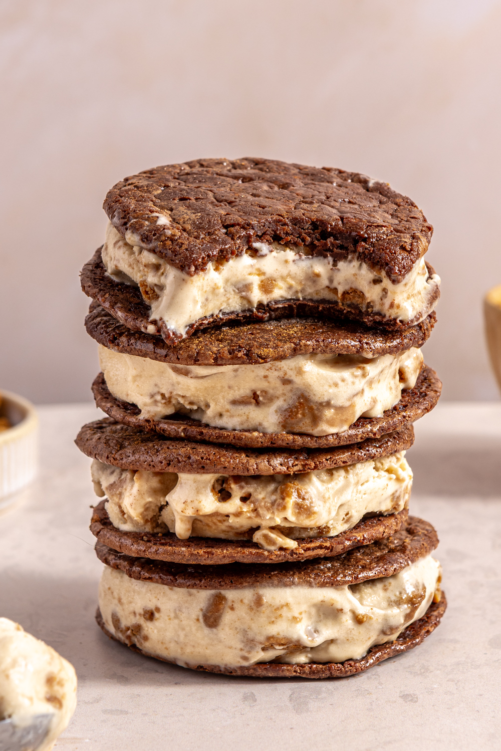stack of ice cream sandwiches