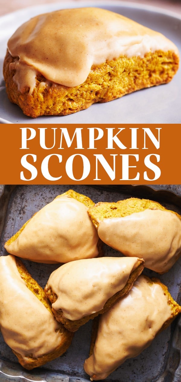 Easy Pumpkin Scones Recipe with Pumpkin Glaze