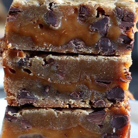 Salted Caramel Cookie Bars - Handle the Heat