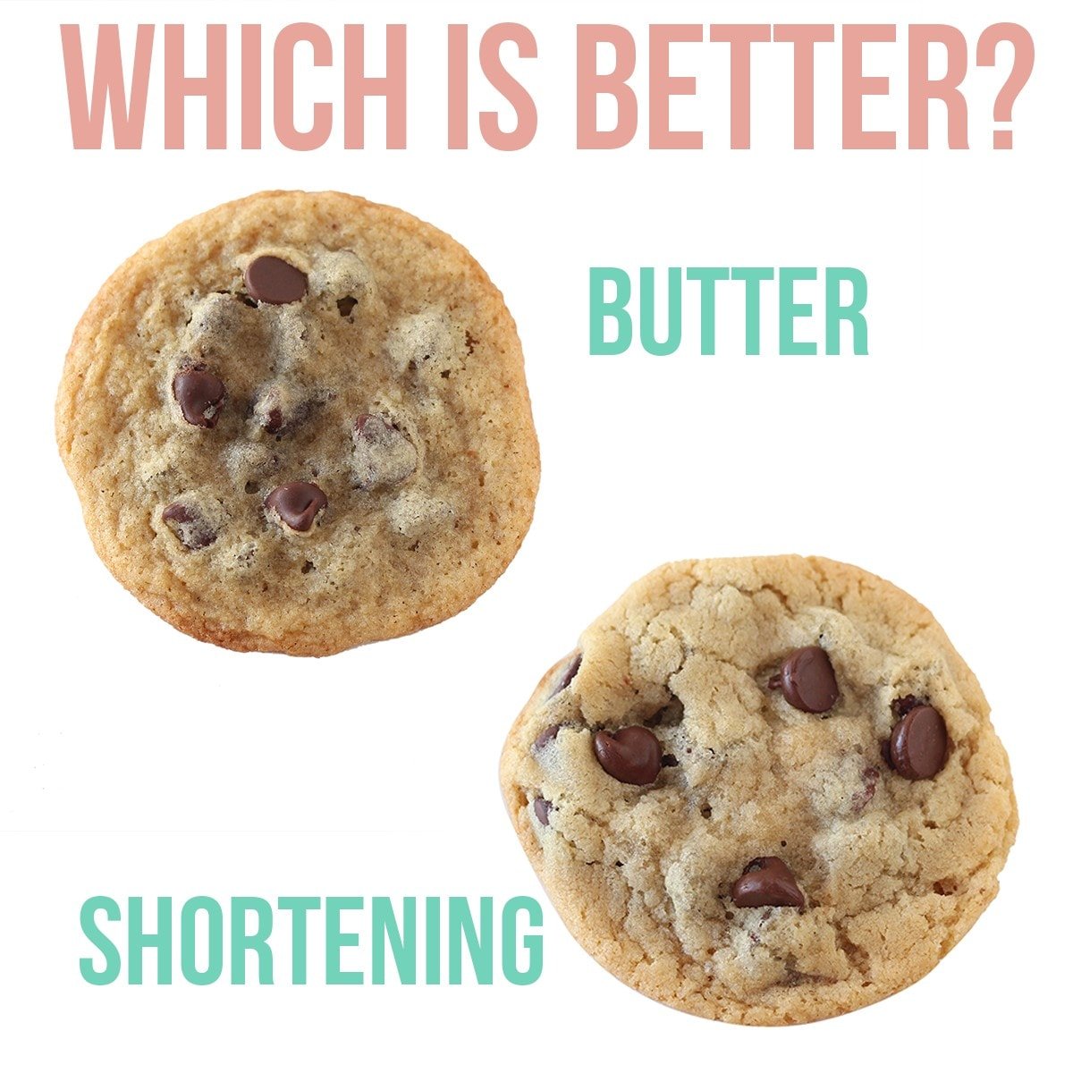 Butter vs Shortening, which is BETTER? The exact differences simply explained (video included) with side-by-side comparisons in cookies, biscuits, and pie crusts so you can SEE the difference.
