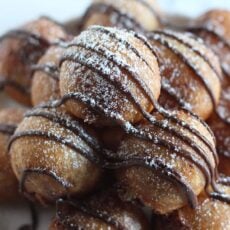 Deep Fried Cookie Dough made with homemade chocolate chip cookie dough, dipped in batter, and fried to golden crispy perfection!